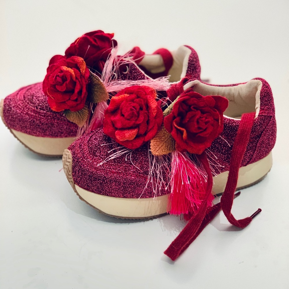 Joyfolies glitter girls shoes. Glitter burgundy.